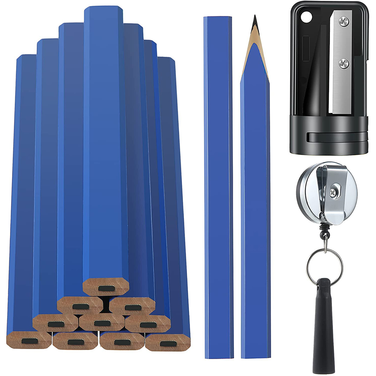 Woodworking Project Plans - 12 個の八角形正方形鉛筆大工マーキングペン木工描画ツールペン DIY 大工専用八角形正方形鉛筆