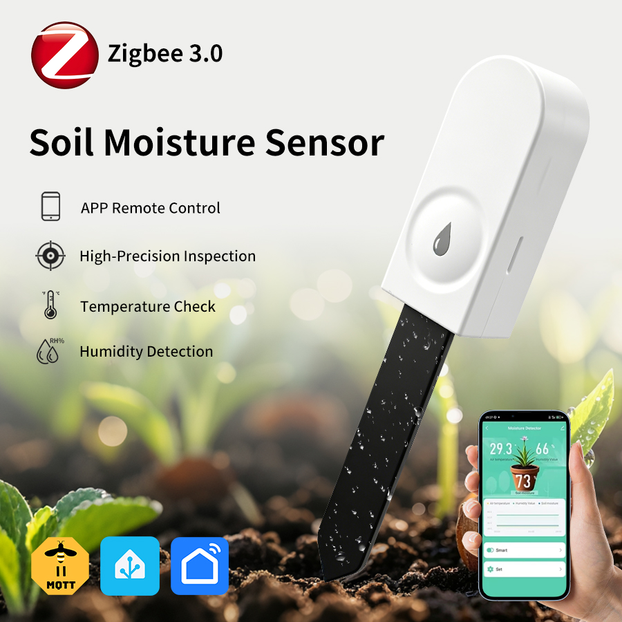 Woodworking Apps - Tuya Zigbee3.0 土壌水分センサー温度湿度検出スマート土壌テスター庭の植物用スマートライフアプリ Zigbee2MQTT