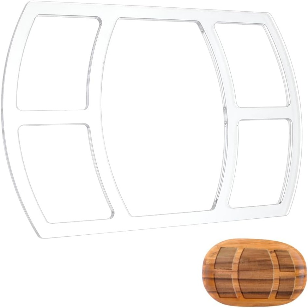 Woodworking Project Plans - 5ポケットバレットトレイルーターテンプレート長方形アクリル木工ルーターアイレーテンプレート、ユニークなインレイを作成するためのフィルム付き