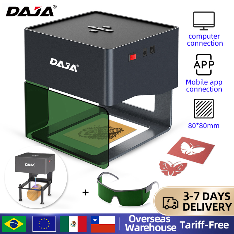 Woodworking Laser - DAJA DJ6 ミニポータブルレーザー彫刻 Diy Bluetooth マシン塗装ドッグタグ紙革木製プラスチックロゴ