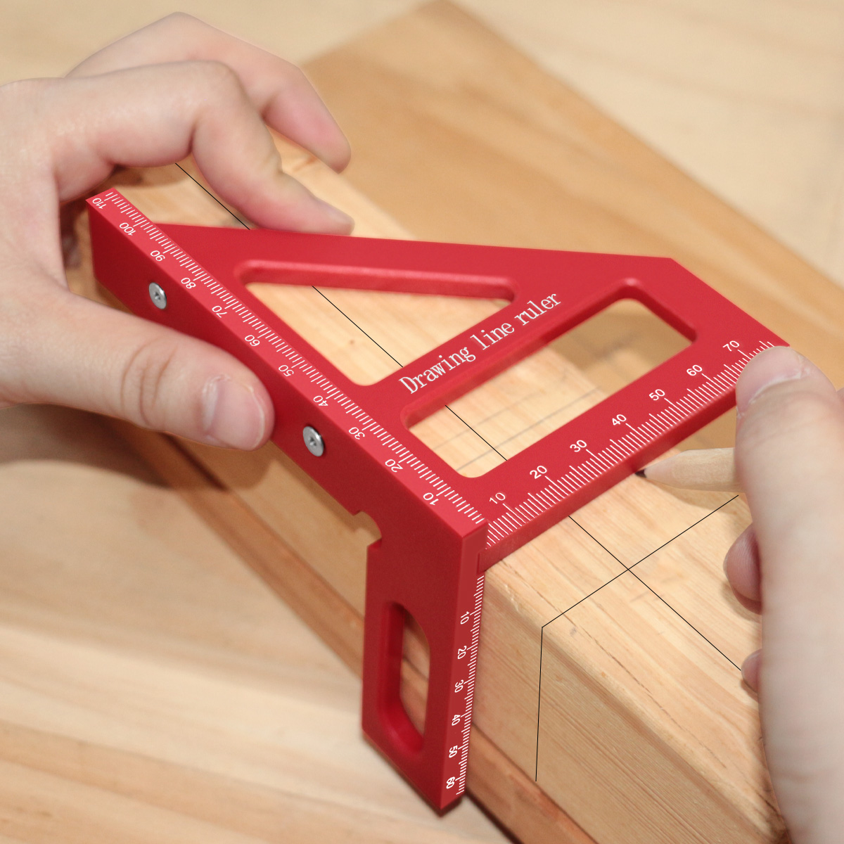 45 ° /90 °   多角度プラスチック製定規、木工用直 - Woodworking Project Plans のレビューと価格