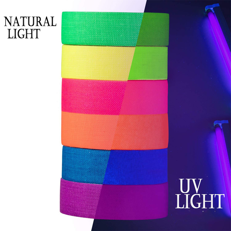 5 メートル 6 色ネオンガファー布テープ蛍光レインボーカラ - Woodworking Uv Light のレビューと価格