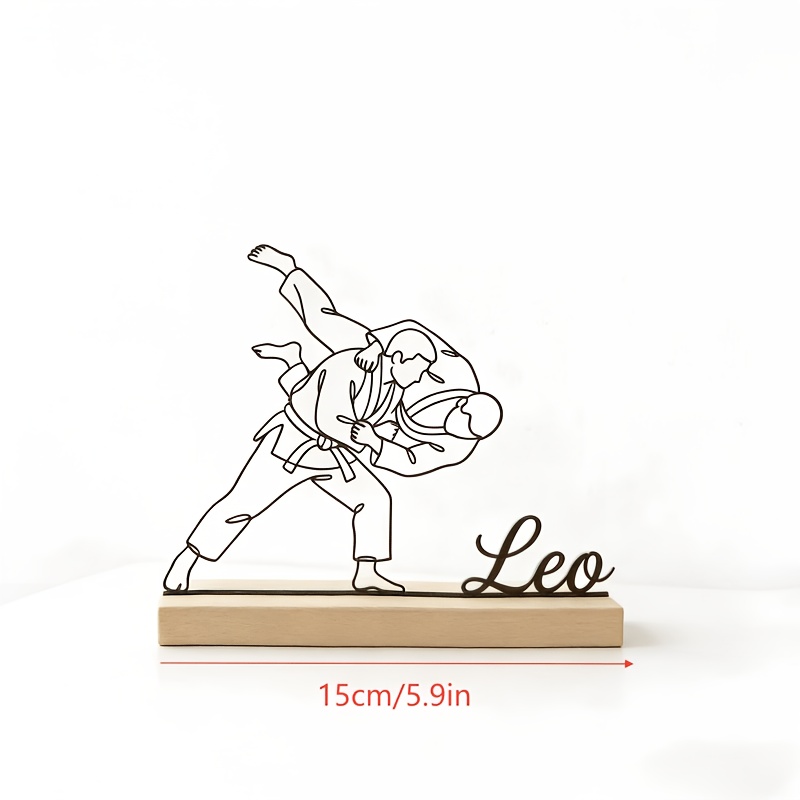 カスタム刻印柔道武道像木製台座デスクトップ装飾ギフト、先生、 - Woodworking Laser のレビューと価格