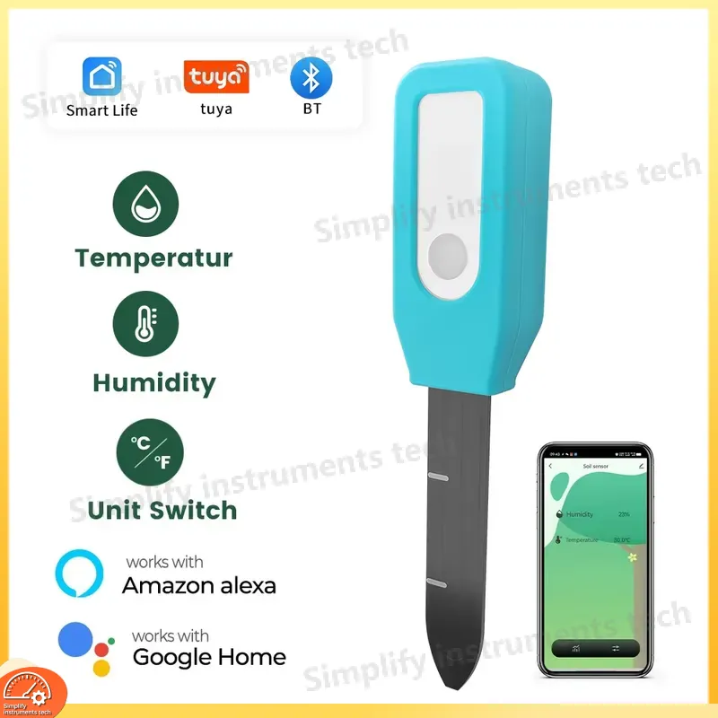 WiFiスマート土壌水分温度センサー ワイヤレス植物モニター - Woodworking Apps のレビューと価格