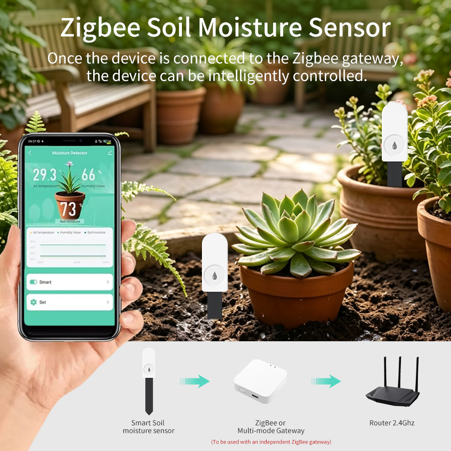 Tuya Zigbee3.0 土壌水分センサー温度湿度検出ス - Woodworking Apps のレビューと価格