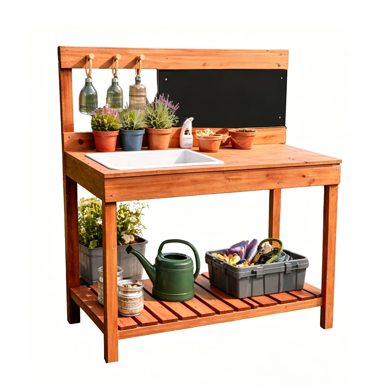 木製植木鉢台子供用屋外屋内庭園植栽テーブル作業台子供科学教育 - Woodworking Workbench のレビューと価格
