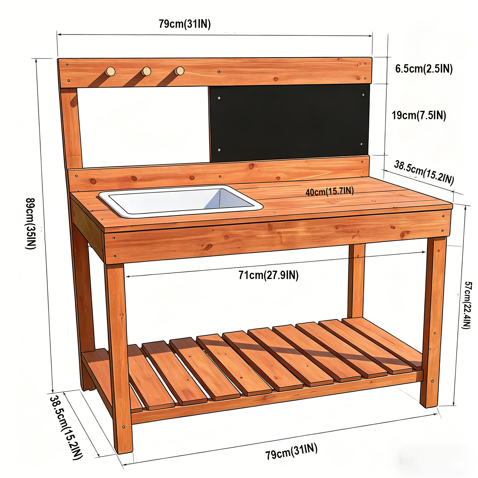 木製植木鉢台子供用屋外屋内庭園植栽テーブル作業台子供科学教育 - Woodworking Workbench のレビューと価格