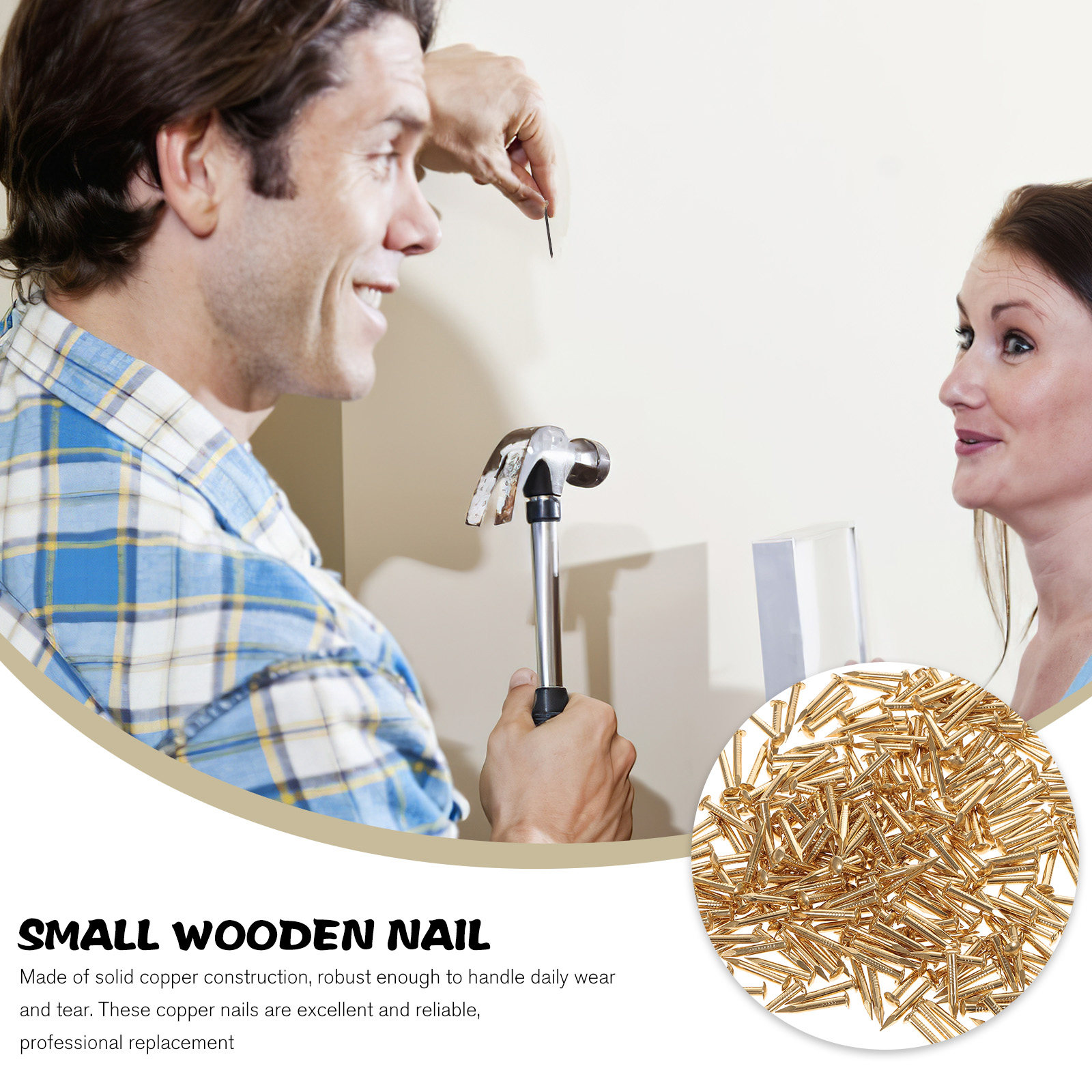 1パック頑丈な純銅釘、打ちやすい、曲がりなし、錆びない、写真 - Woodworking Easy Projects のレビューと価格