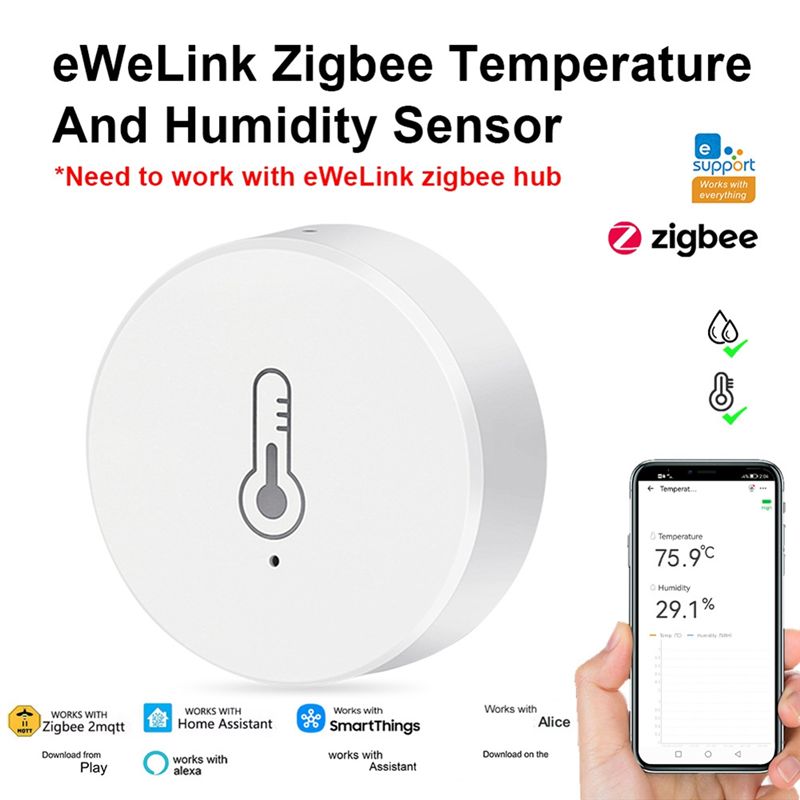 AEE6-Zigbee 温度と湿度センサー ミニ温度湿度セン - Woodworking Apps のレビューと価格