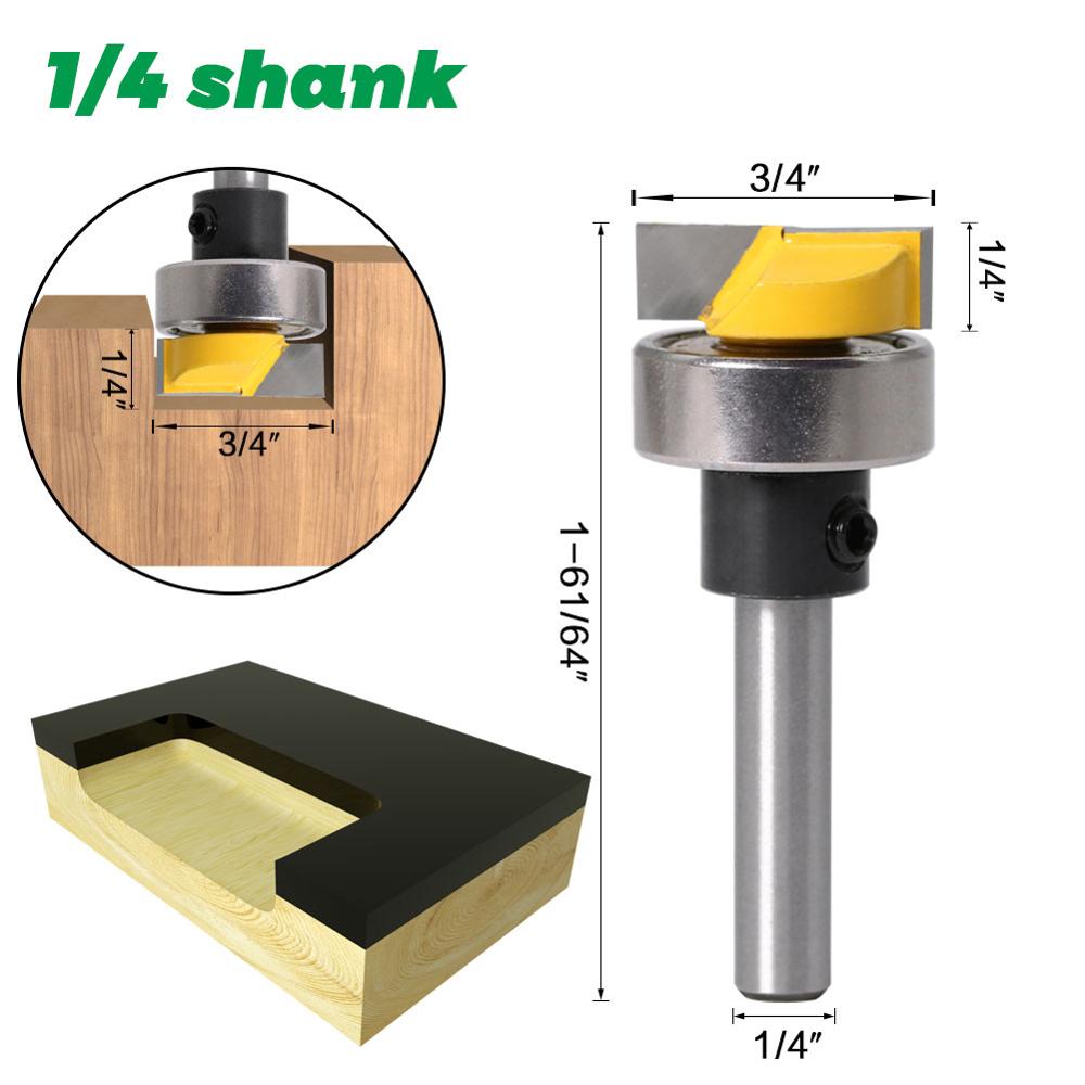 JGZUI 6mmシャンク 1/4インチ テンプレートトリム - Woodworking Project Plans のレビューと価格